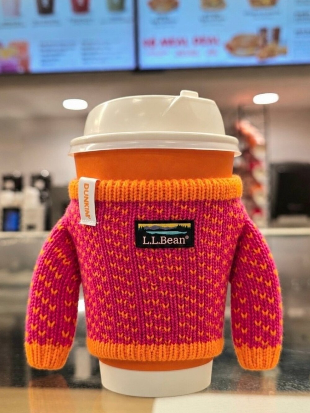 Brand New! Factory Sealed! Dunkin L.L.Bean Mini Sweater Collectible 🩷🧋🧡🍩